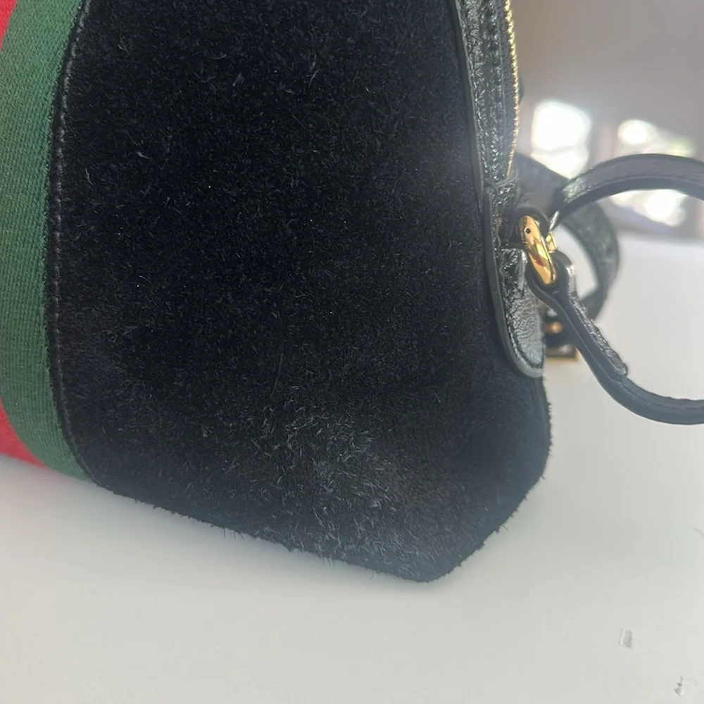 Beautiful Gucci Ophidia black suede Crossbody bag - Picture 7 of 15
